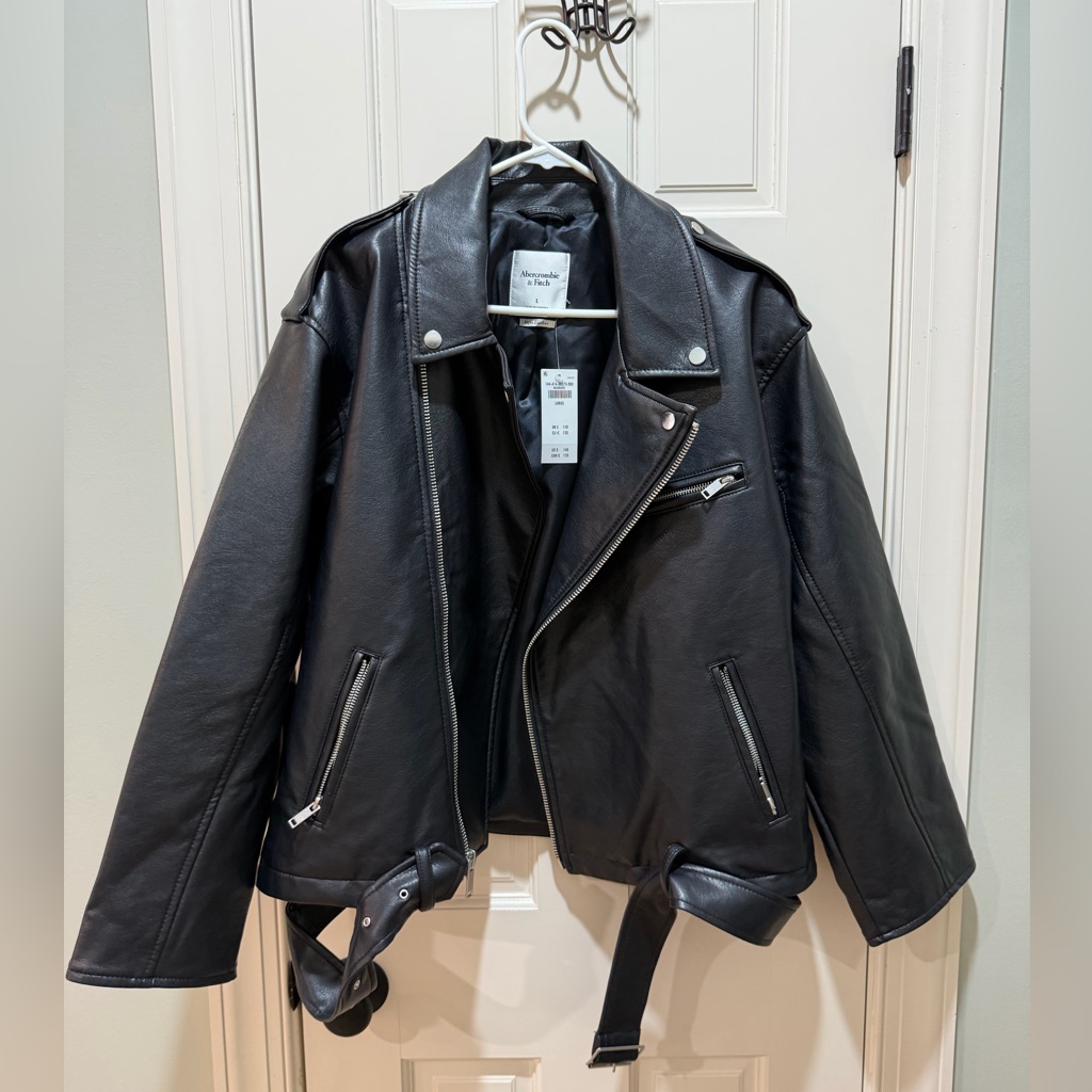 Abercrombie & Fitch Black Leather Jacket